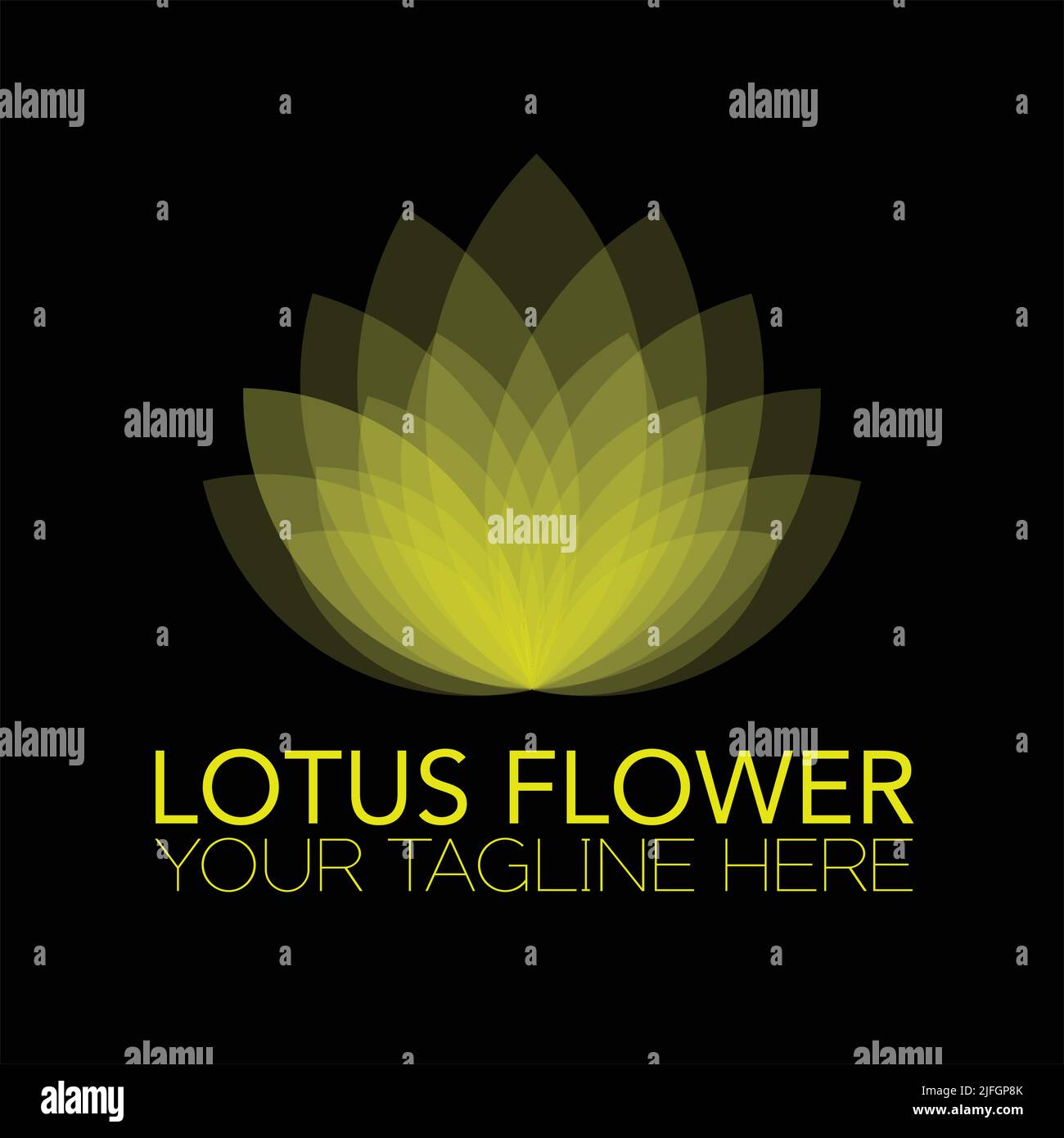 Logo fleur de lotus Illustration de Vecteur