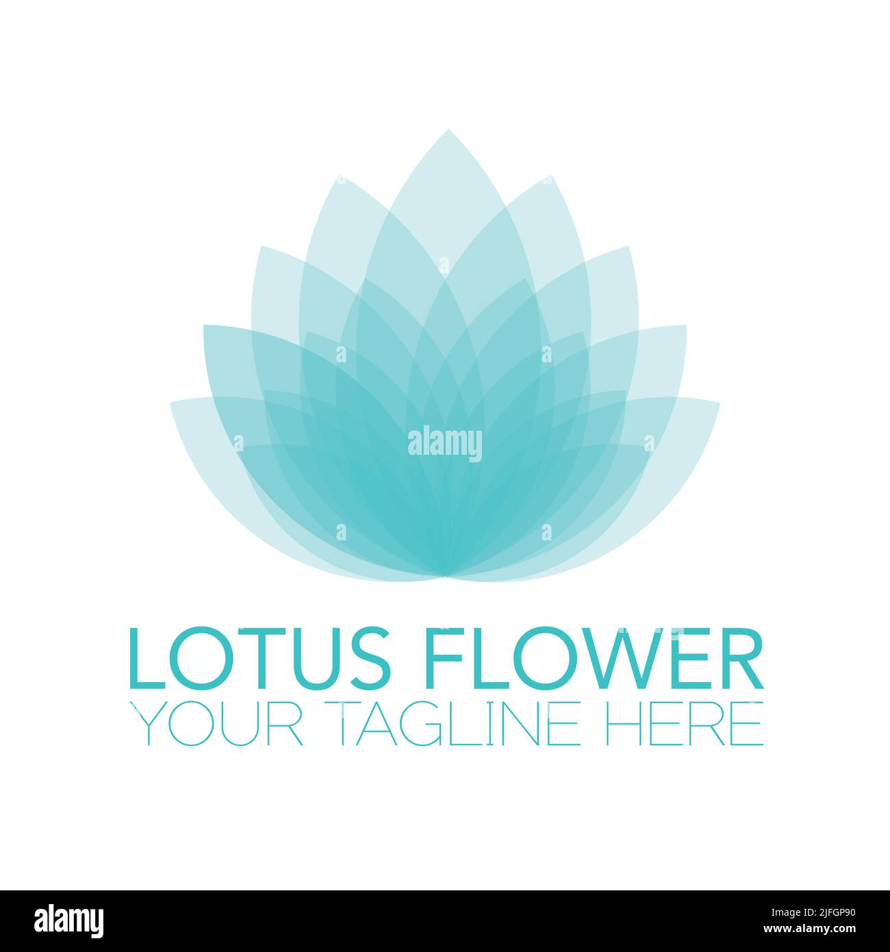 Logo fleur de lotus Illustration de Vecteur