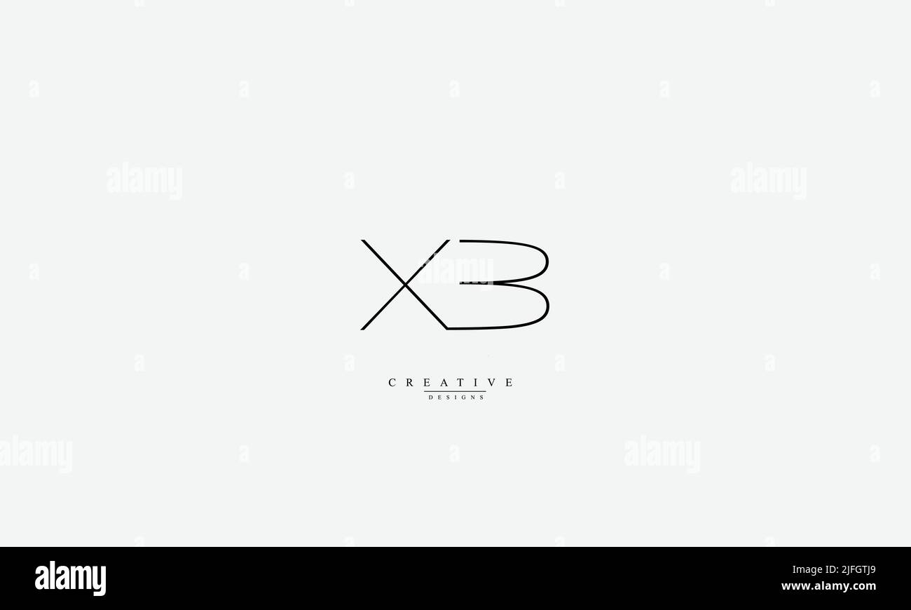 Lettres de l'alphabet initiales Monogram logo XB BX X B Illustration de Vecteur