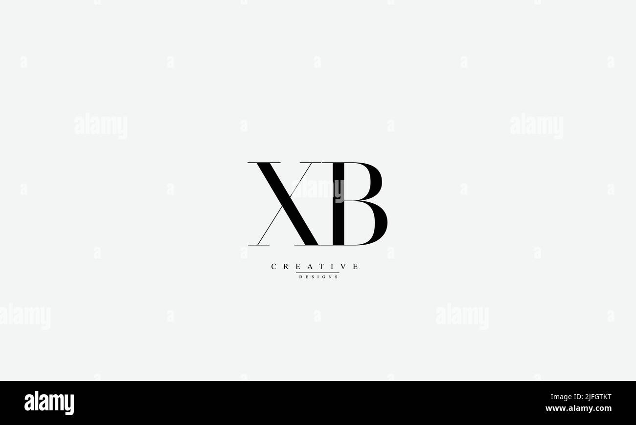 Lettres de l'alphabet initiales Monogram logo XB BX X B Illustration de Vecteur