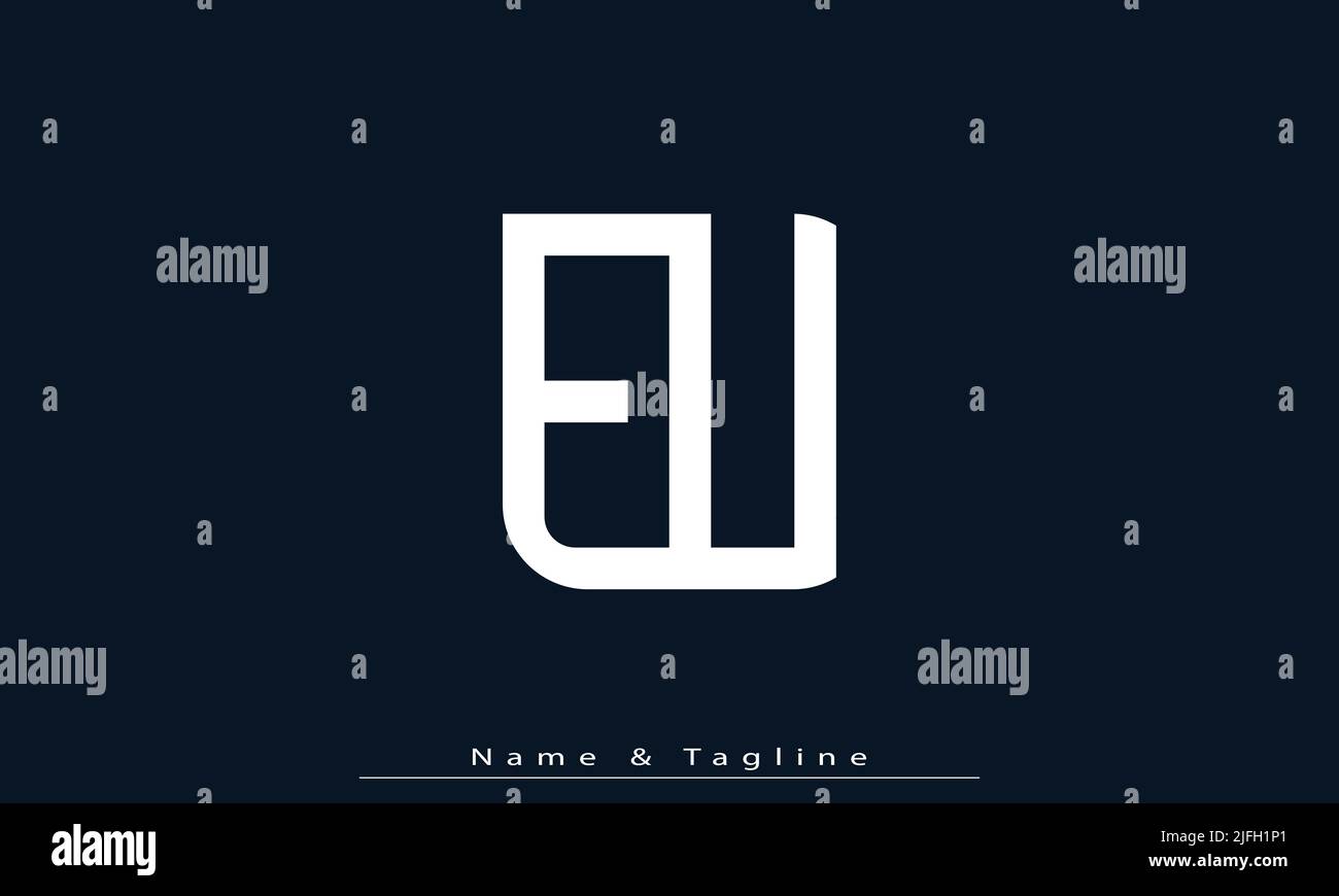Lettres de l'alphabet initiales Monogram logo UE , UE Illustration de Vecteur
