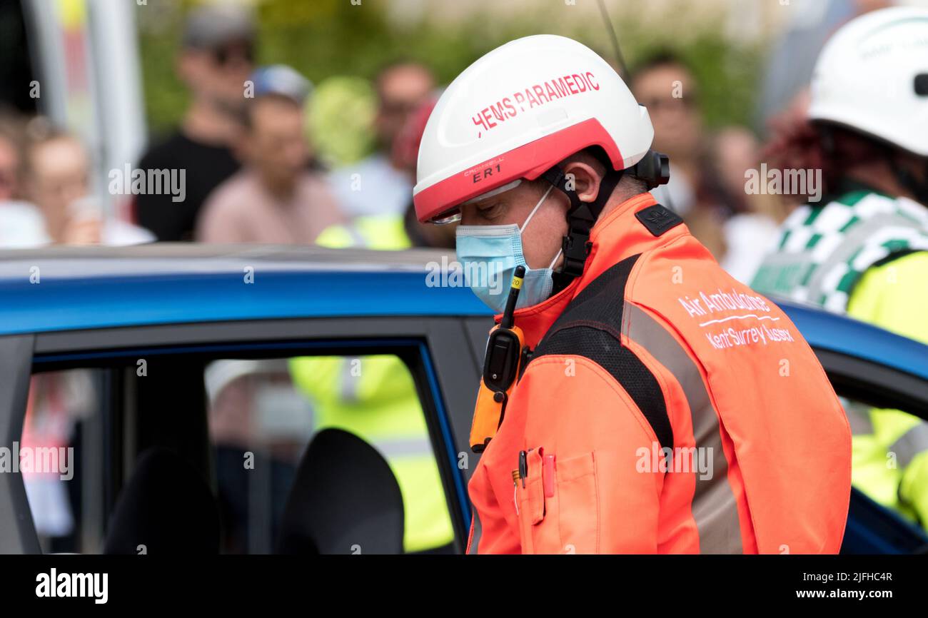 Exposition par la police, les services d'incendie et d'ambulance, Eastbourne, East Sussex, Royaume-Uni Banque D'Images