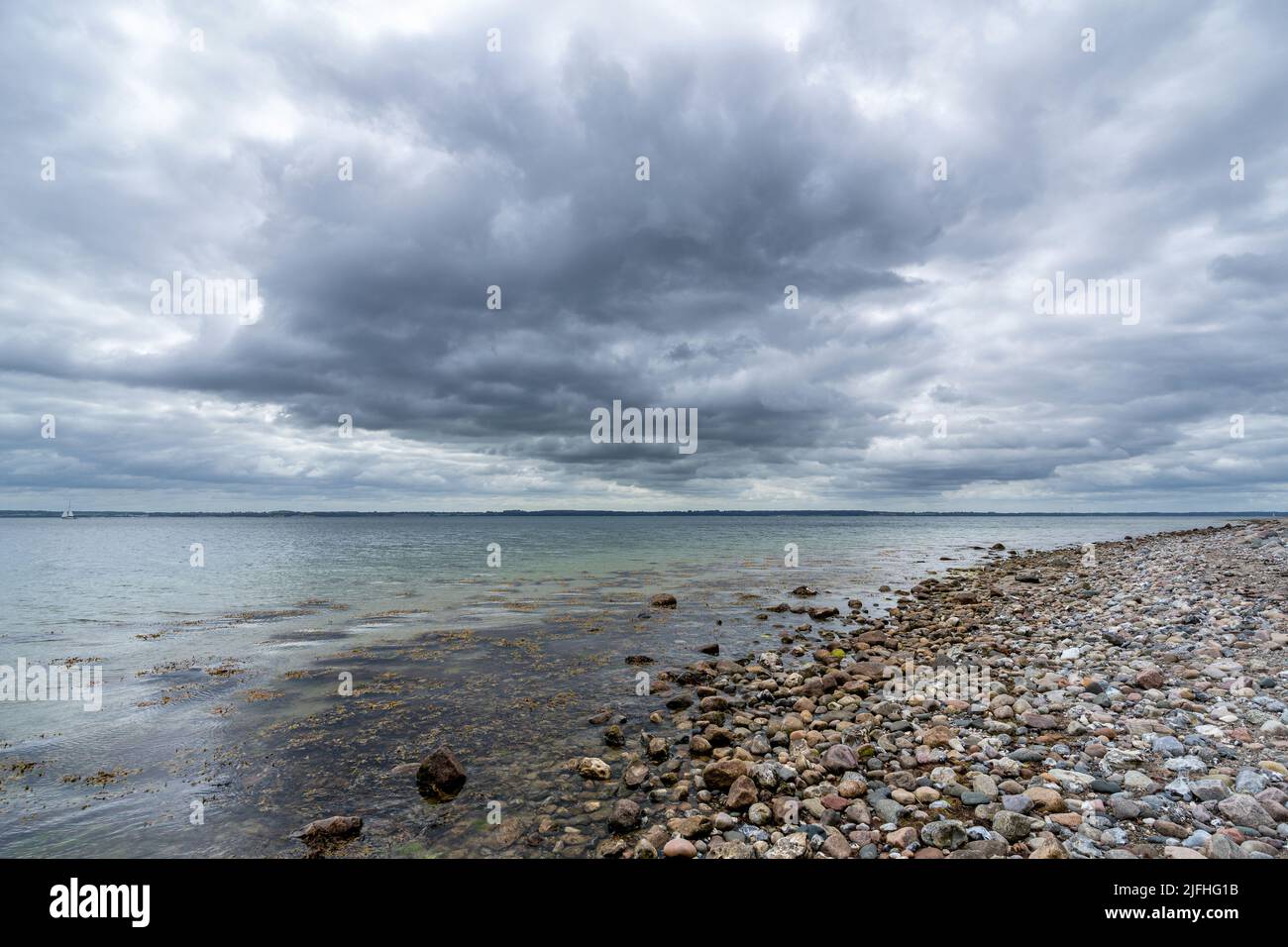 Côte de la mer Baltique à Waabs, Allemagne Banque D'Images