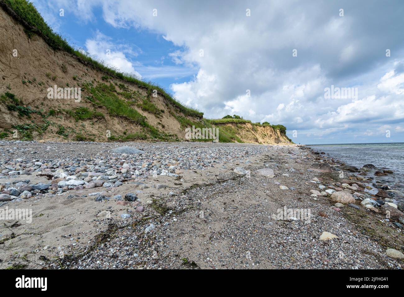 Côte cliffée de la mer Baltique à Waabs, en Allemagne Banque D'Images