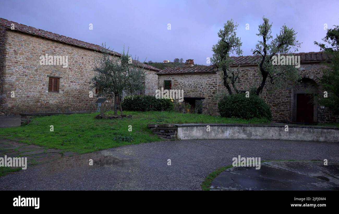 Lieu de naissance de Léonard de Vinci à Anchiano près de Vinci, Toscane, Italie Banque D'Images