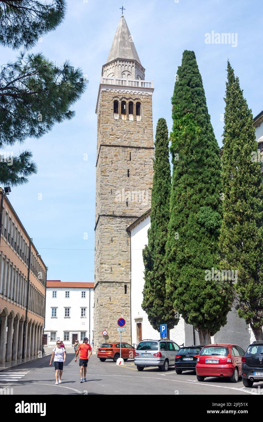 Cathédrale de l'Assomption, Trg Brolo, Koper, slovène Istrie, Slovénie Banque D'Images