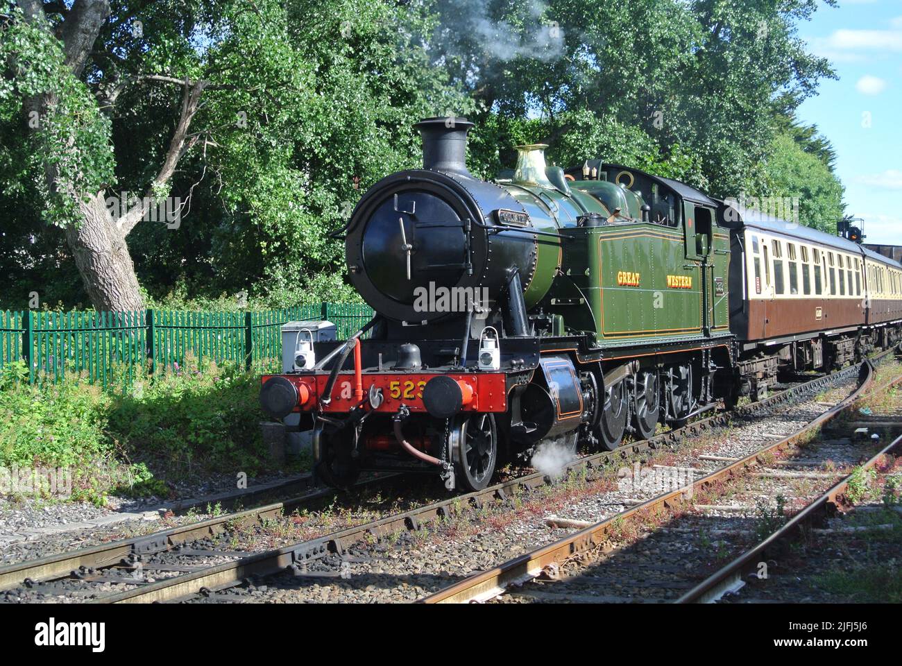 Locomotive à vapeur 5239 Goliath faisant partie du Dartmouth Steam Railway, à Paignton, Devon, Angleterre, Royaume-Uni. Banque D'Images