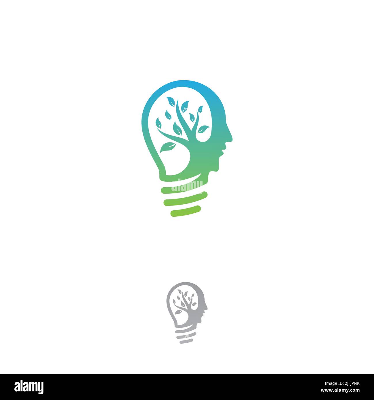 Concept de conception du logo ECO Green Idea avec arbre. Logo de la technologie de symbole d'icône créative. Illustration vectorielle EPS.8 EPS.10 Illustration de Vecteur