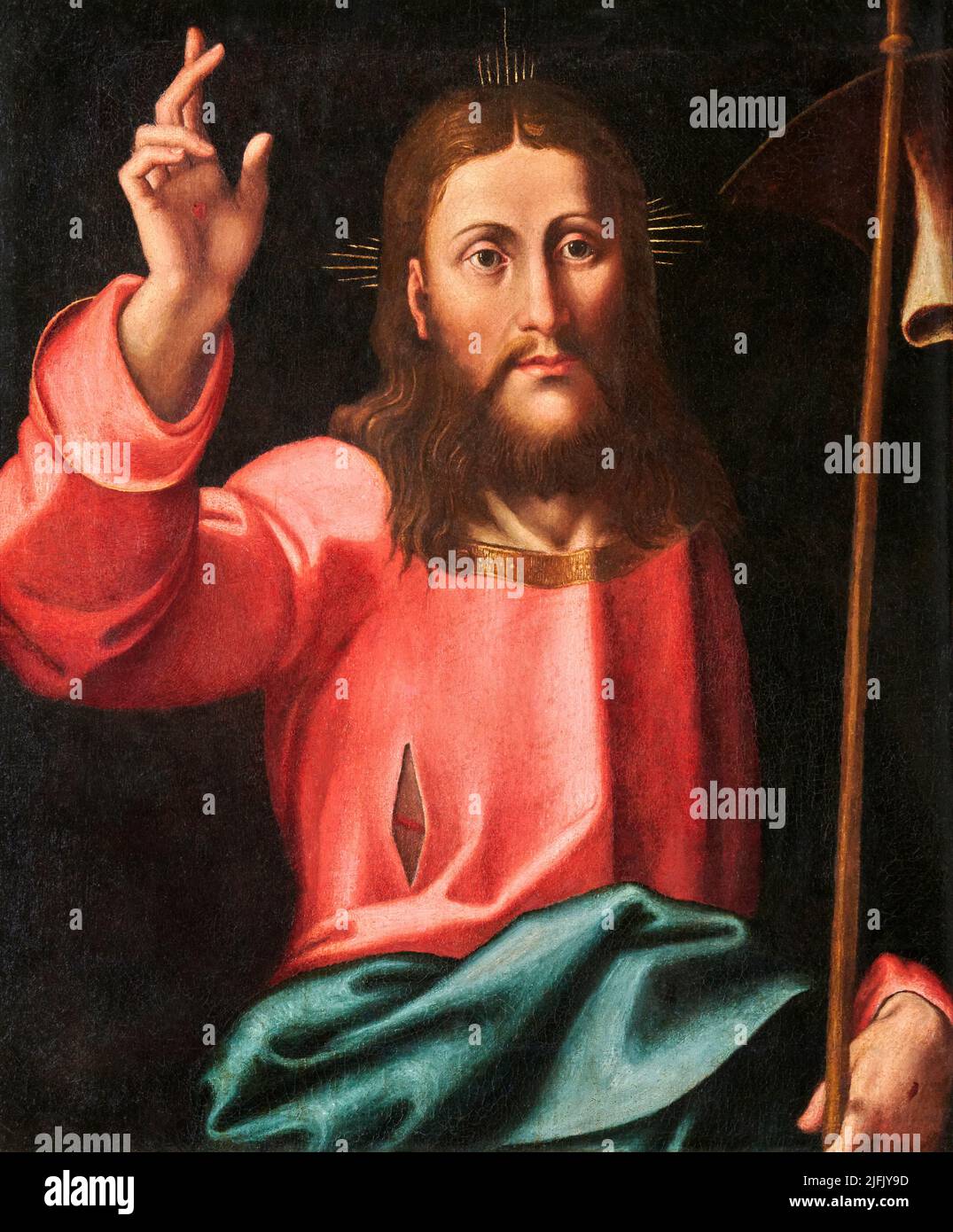 Cristo redentore - olio su tela - Giulio Campi - 1570 - Cremona, Italia, Museo Diocesano Banque D'Images