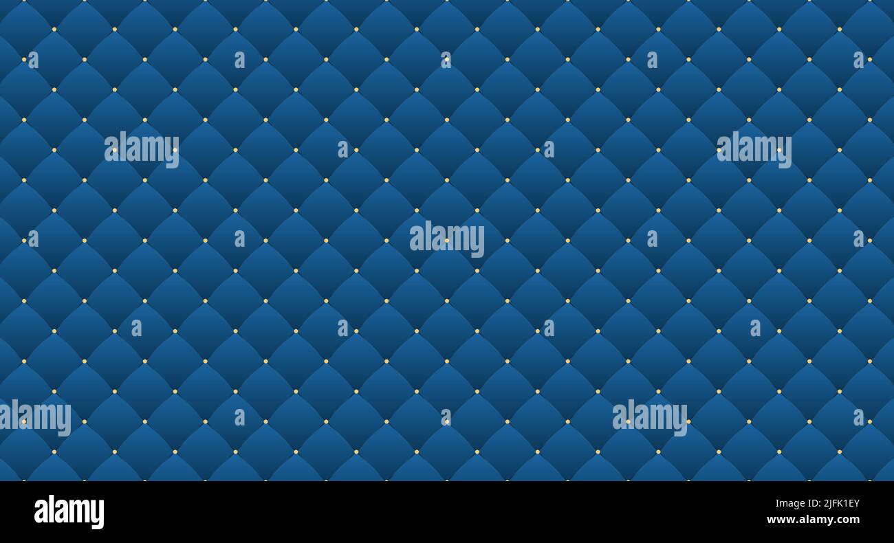Motif bleu marine sans coutures, style rétro et couronne dorée.Peut être utilisé pour les fêtes royales premium.Modèle de luxe avec texture en cuir vintage.Arrière Illustration de Vecteur