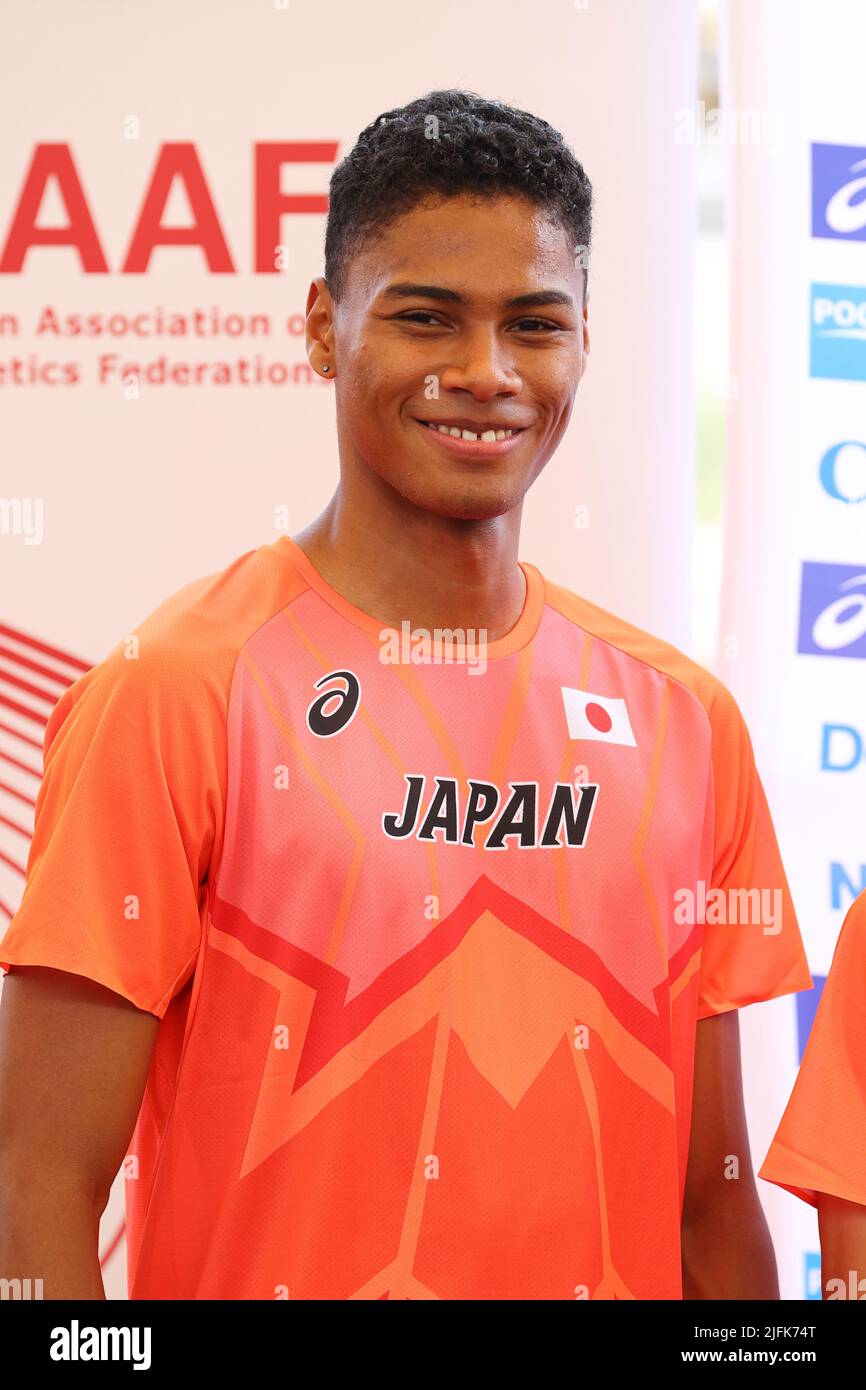 Yuki Joseph Nakajima (JPN), 2 JUILLET 2022 - Athlétisme : entraînement de l'équipe nationale sprint pour les Championnats du monde d'athlétisme de l'IAAF, Oregon, Tokyo, Japon. (Photo de Naoki Morita/AFLO SPORT) Banque D'Images