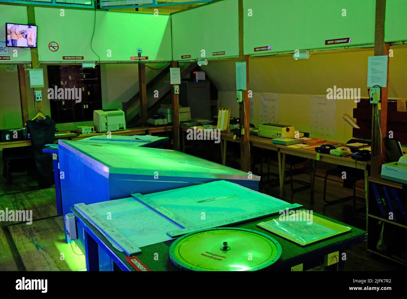 RAF Troywood, salle du corps de l'observatoire royal, bunker secret d'Écosse, Fife Banque D'Images