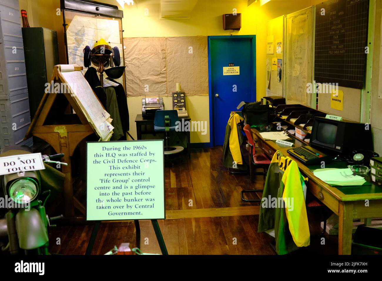RAF Troywood, centre du corps de défense civile, bunker secret d'Écosse, Fife Banque D'Images