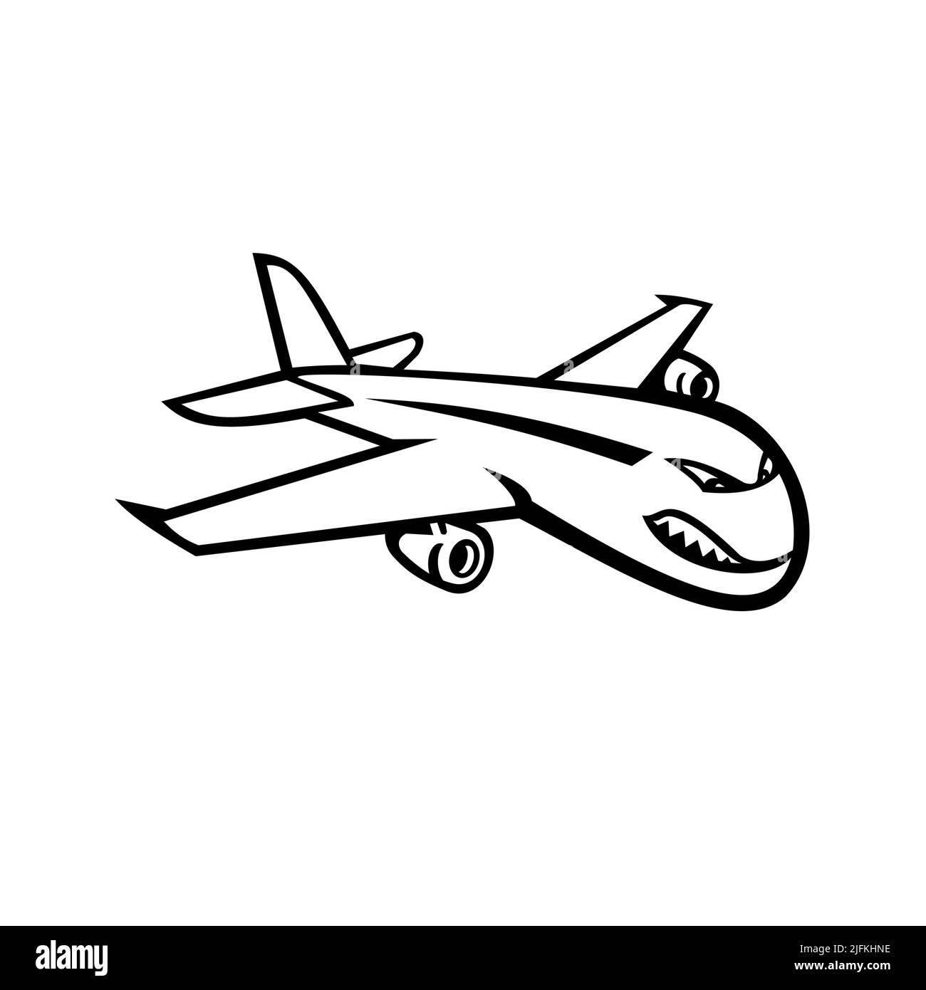 Transport d'avion en noir et blanc noir et blanc Banque de ...
