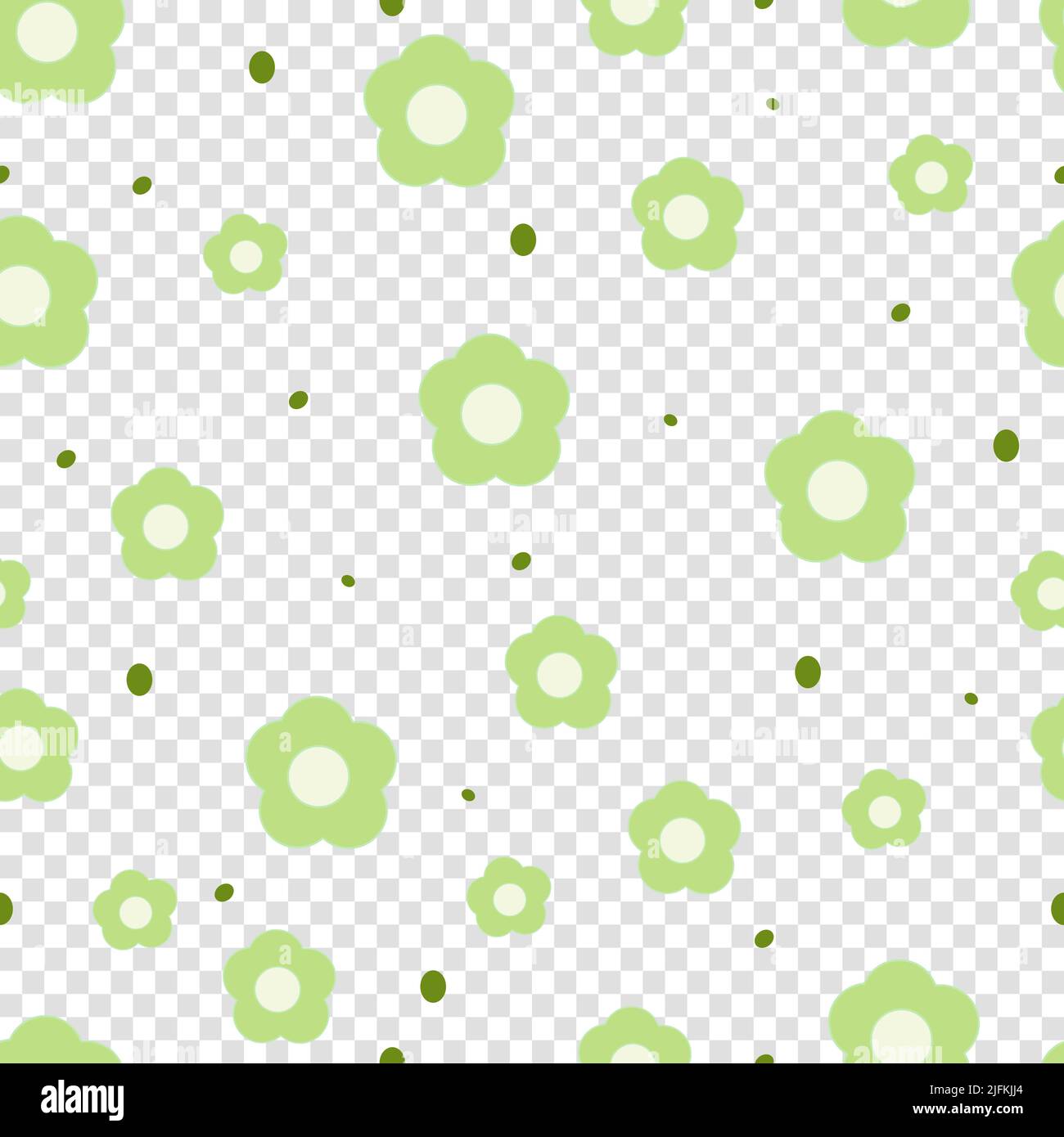 Motif fleuri sans coutures.Joli imprimé marguerites et pois ronds.Illustration vectorielle Illustration de Vecteur