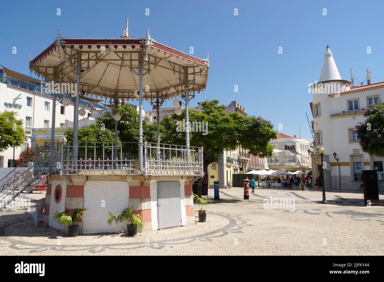 Faro (Algarve) Portugal. Bandstand dans le centre historique de la ville de Faro. Banque D'Images