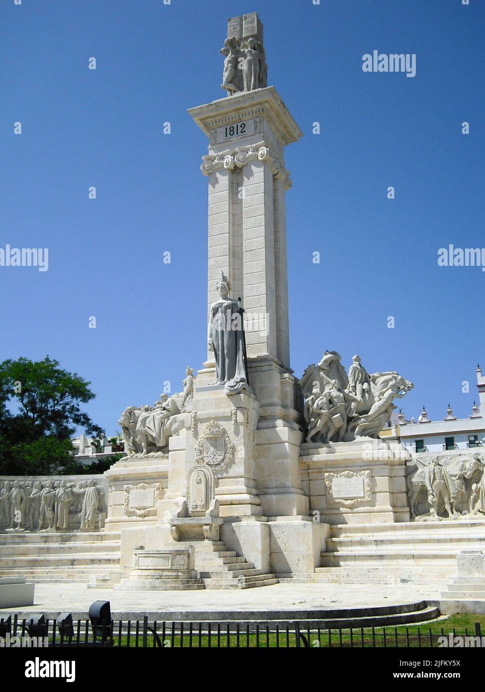 Cadix (Espagne). Monument à la Constitution de 1812 dans la ville de Cadix. Banque D'Images