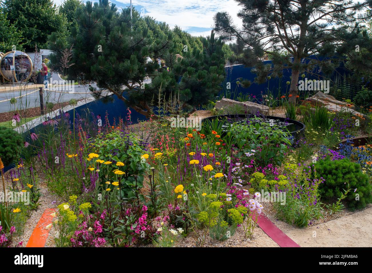 East Molesey, Surrey, Royaume-Uni. 4th juillet 2022. Le MacMillan Legacy Garden - Don l'avenir raconte l'histoire de la façon dont un don dans votre volonté peut aider à s'occuper des gens dans l'avenir. Crédit : Maureen McLean/Alay Live News Banque D'Images