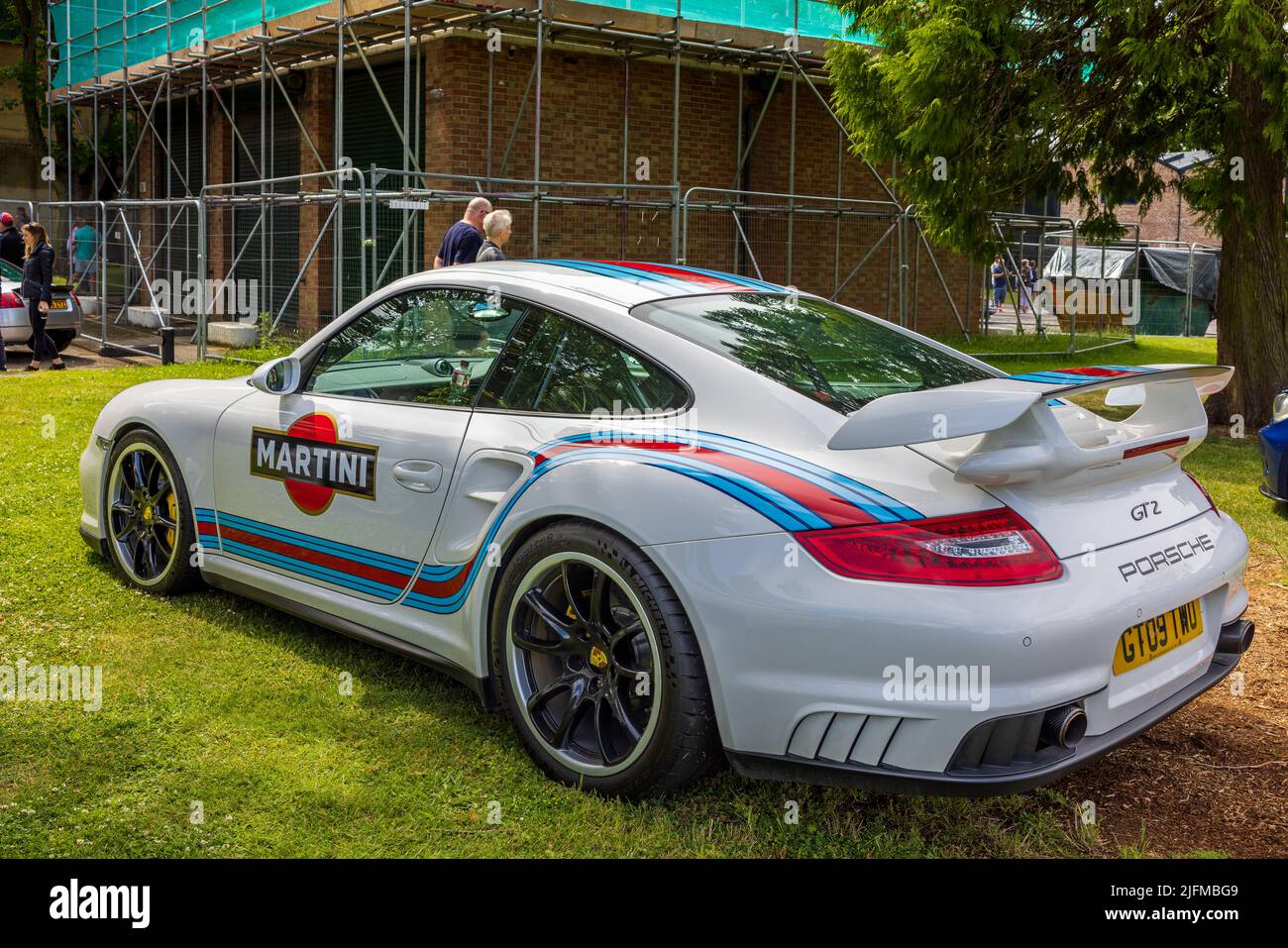 2009 Porsche 911 GT2 'GT09 TWO' exposée au Scramble de juin qui s'est tenu au Bicester Heritage Centre le 19th juin 2022 Banque D'Images
