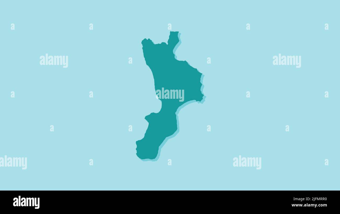 Icône de la région italienne Calabre avec fond bleu clair et icône bleue Illustration de Vecteur