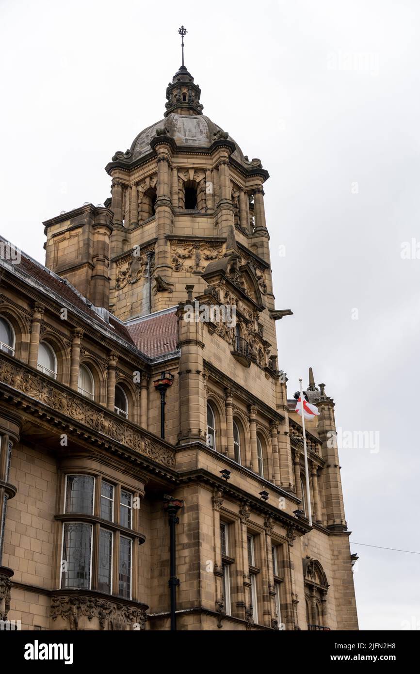 La 1e année a classé County Hall ou West Riding County Hall, siège du conseil du district métropolitain de Wakefield à Wakefield, au Royaume-Uni. Banque D'Images