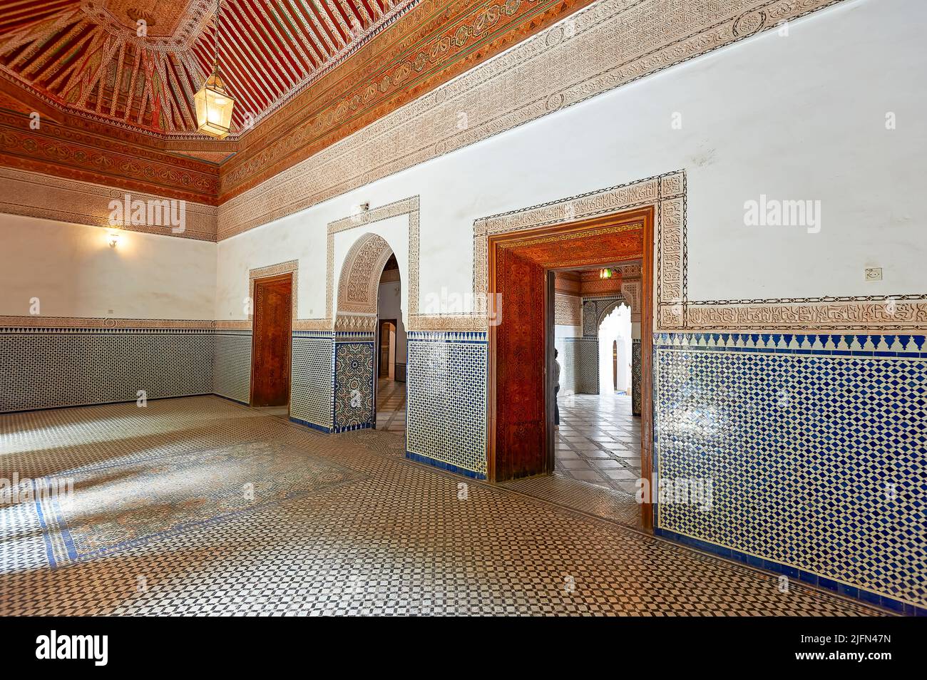 Maroc Marrakech. Le Palais Bahia Banque D'Images