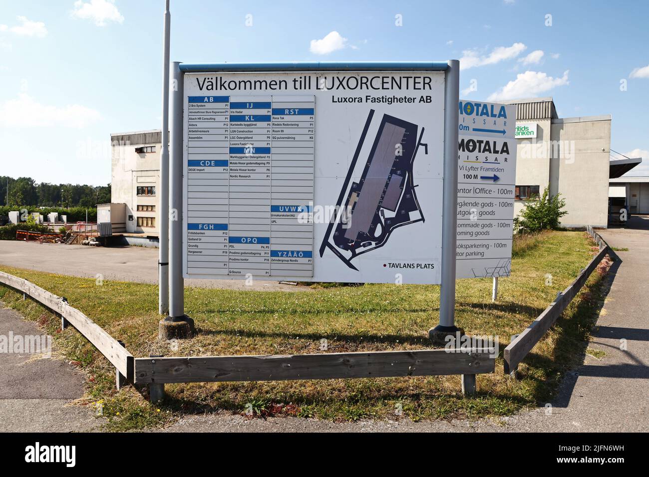 Luxorcenter, Luxora Fastigheter AB, Motala, Suède. Banque D'Images
