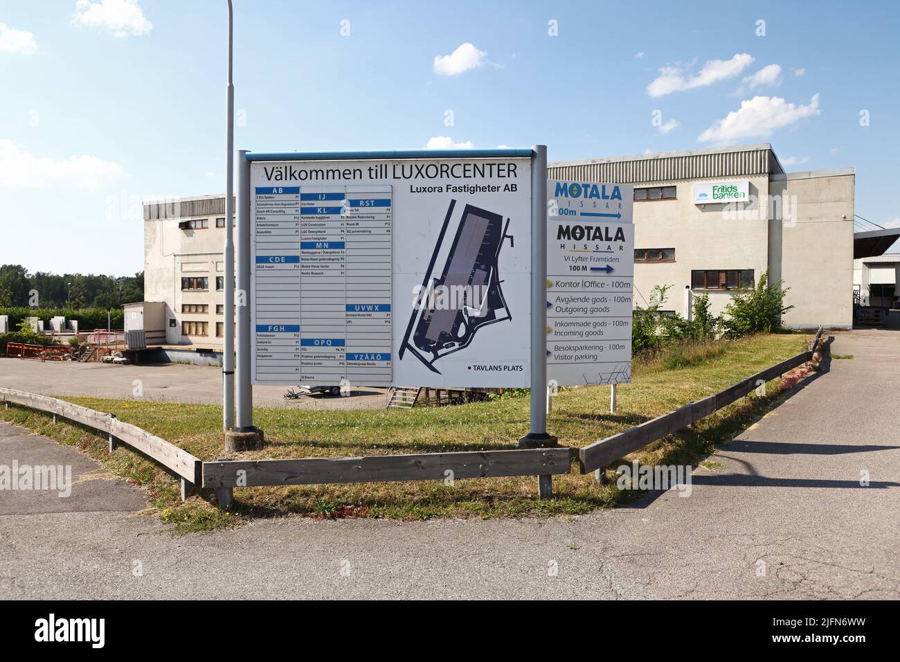 Luxorcenter, Luxora Fastigheter AB, Motala, Suède. Banque D'Images