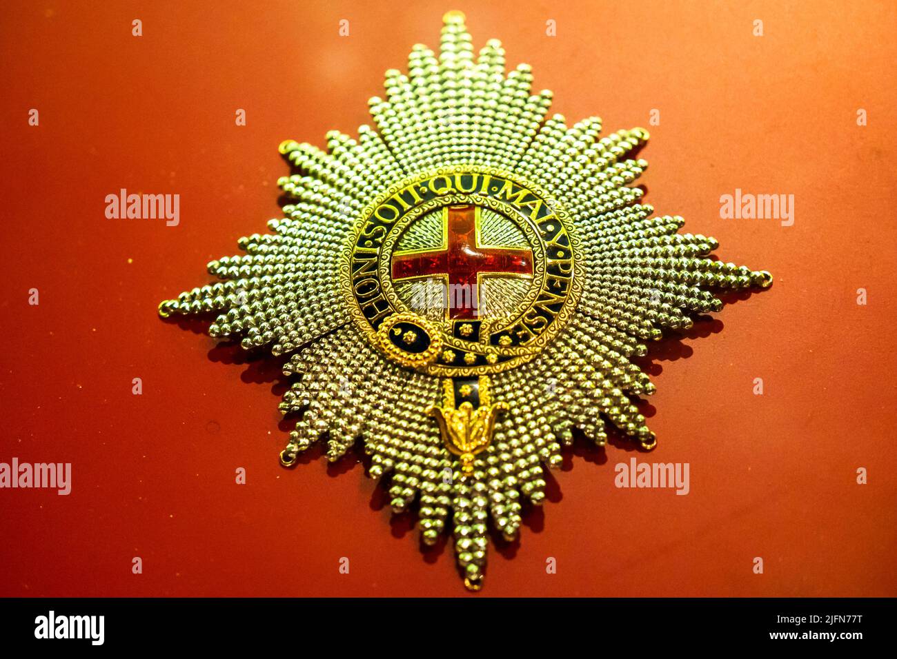 Ordres de chevalerie George III's Order of Garter star London Museum Banque D'Images