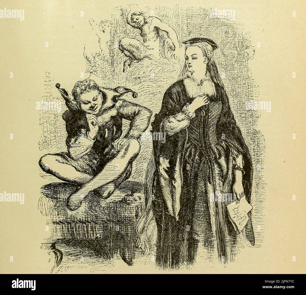 Tout se termine bien du livre ' une édition d'art de Shakespeare, classée comme comédies, tragédies, histoires et sonnets, chaque partie est organisée dans l'ordre chronologique, y compris aussi une liste de citations familières ' ; Par Charles et Mary Lamb, et Mary Seymour, illustré par Sir John Gilbert Date de publication 1889 Editeur Chicago, U. S. maison d'édition Banque D'Images