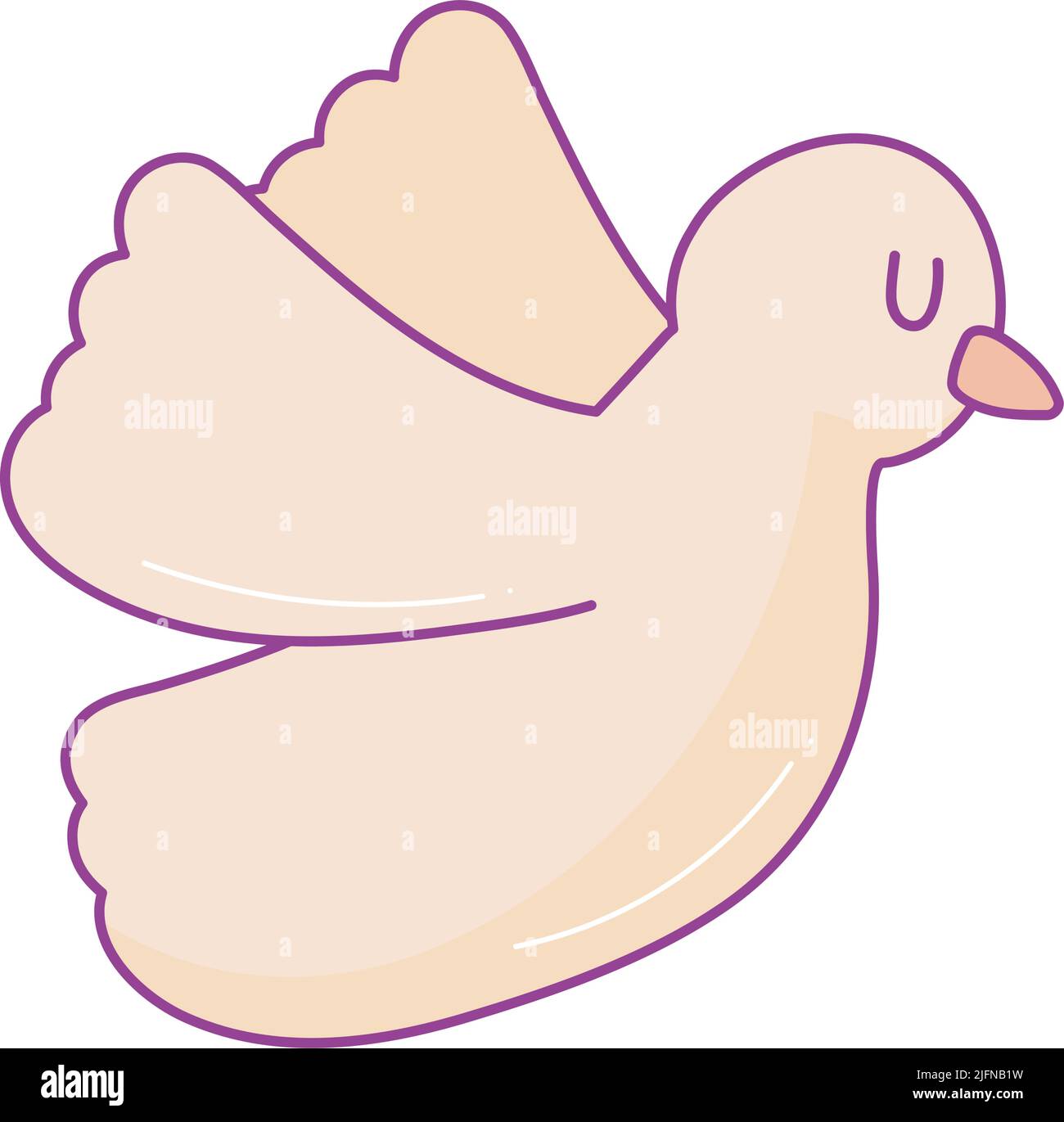 dessin animé dove volant Illustration de Vecteur