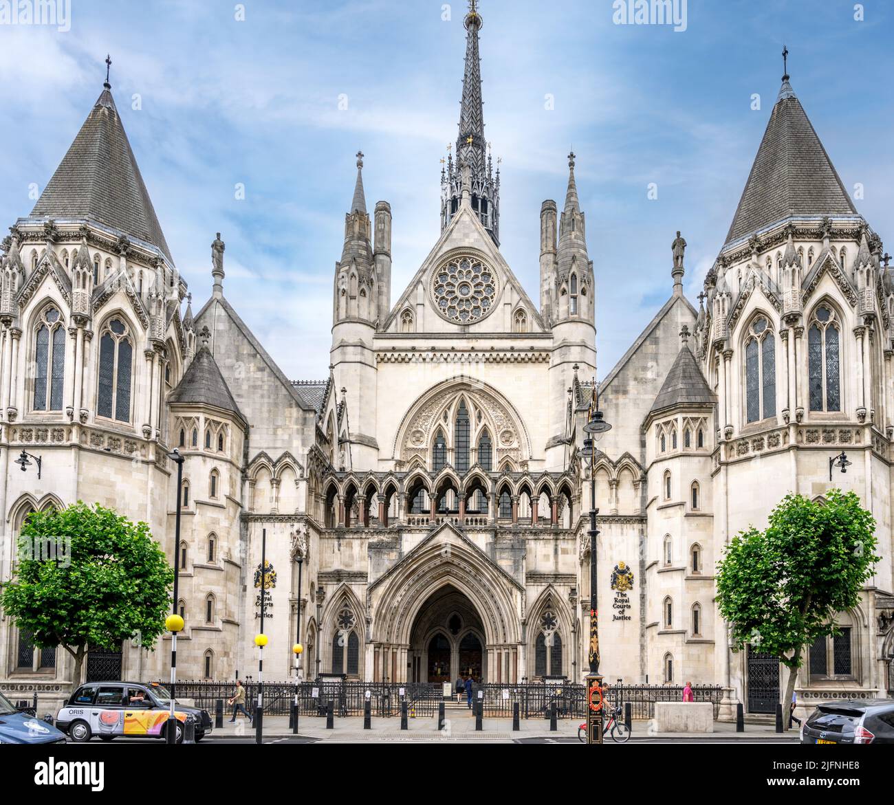 The Royal courts of Justice, The Strand, Londres, Angleterre, Royaume-Uni Banque D'Images