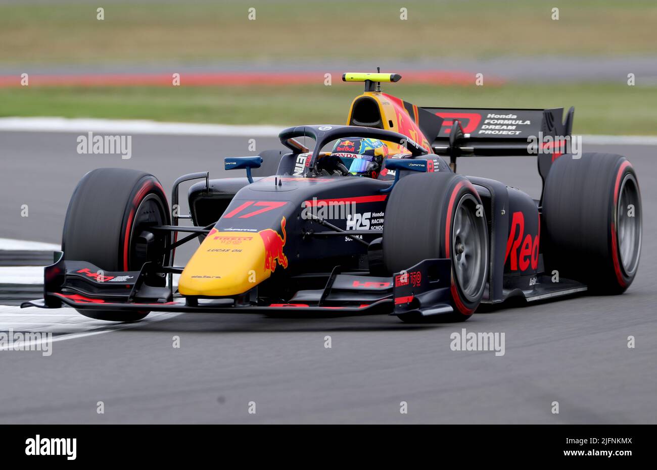 Aïumu Iwasa de Dams en F2 se qualifiant avant le Grand Prix britannique 2022 à Silverstone, à Towcester. Date de la photo: Vendredi 1 juillet 2022. Banque D'Images