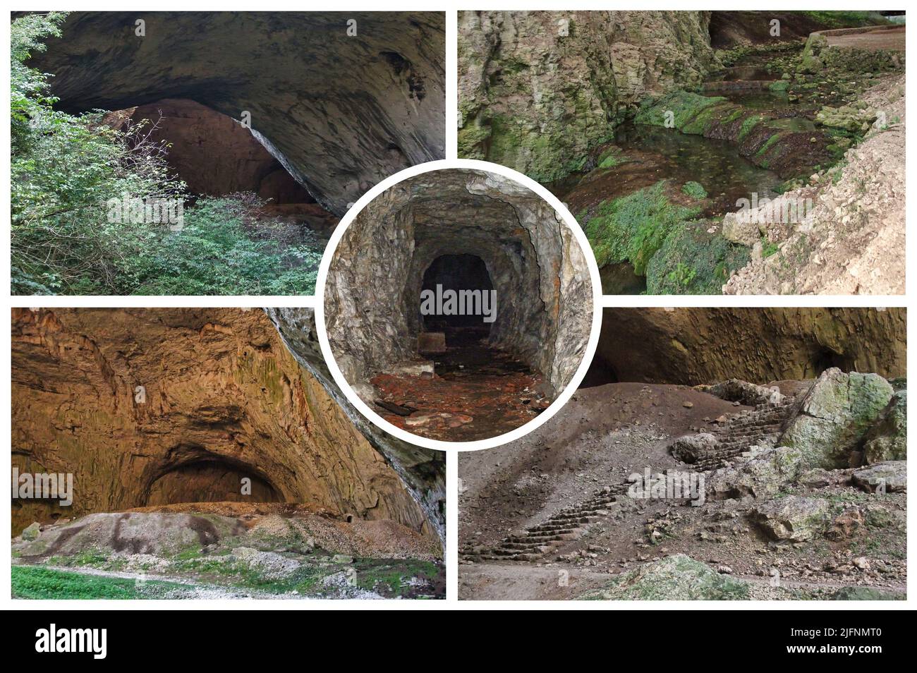 Grotte Devetashka intérieur, près de ville de Lovech, Bulgarie Banque D'Images