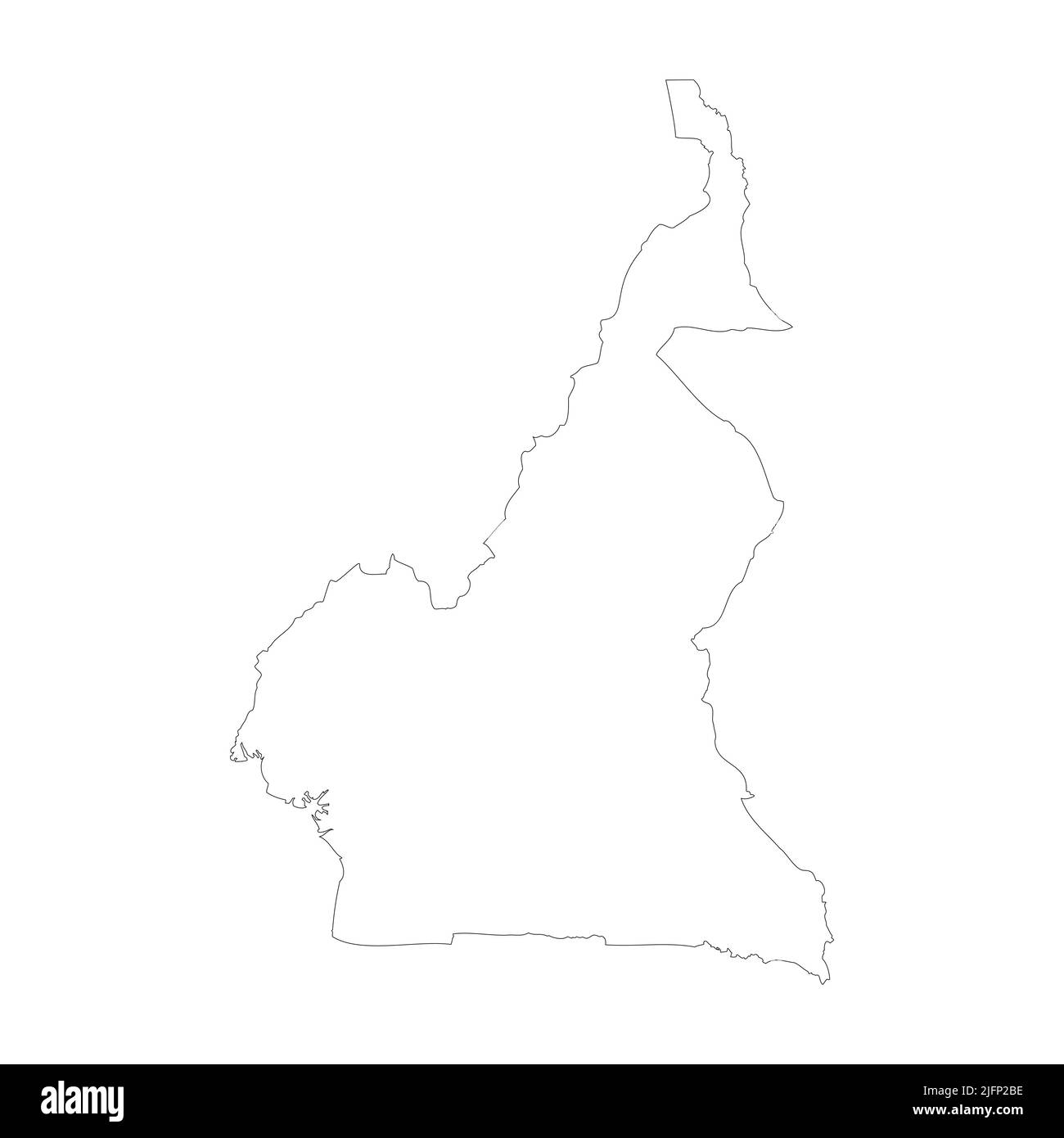 Carte vectorielle du Cameroun Illustration de Vecteur
