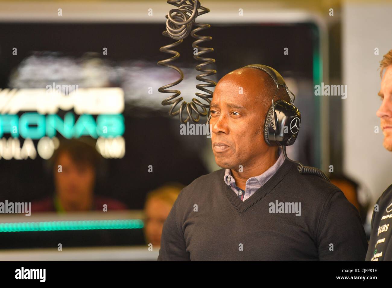 Silverstone, Royaume-Uni. 04th juillet 2022. SILVERSTONE, Angleterre, 02. JUILLET 2022; Carlos, membre de l'organe de sécurité du cinq fois champion du monde, Lewis HAMILTON, garde du corps, crédit: SPP Sport Press photo. /Alamy Live News Banque D'Images