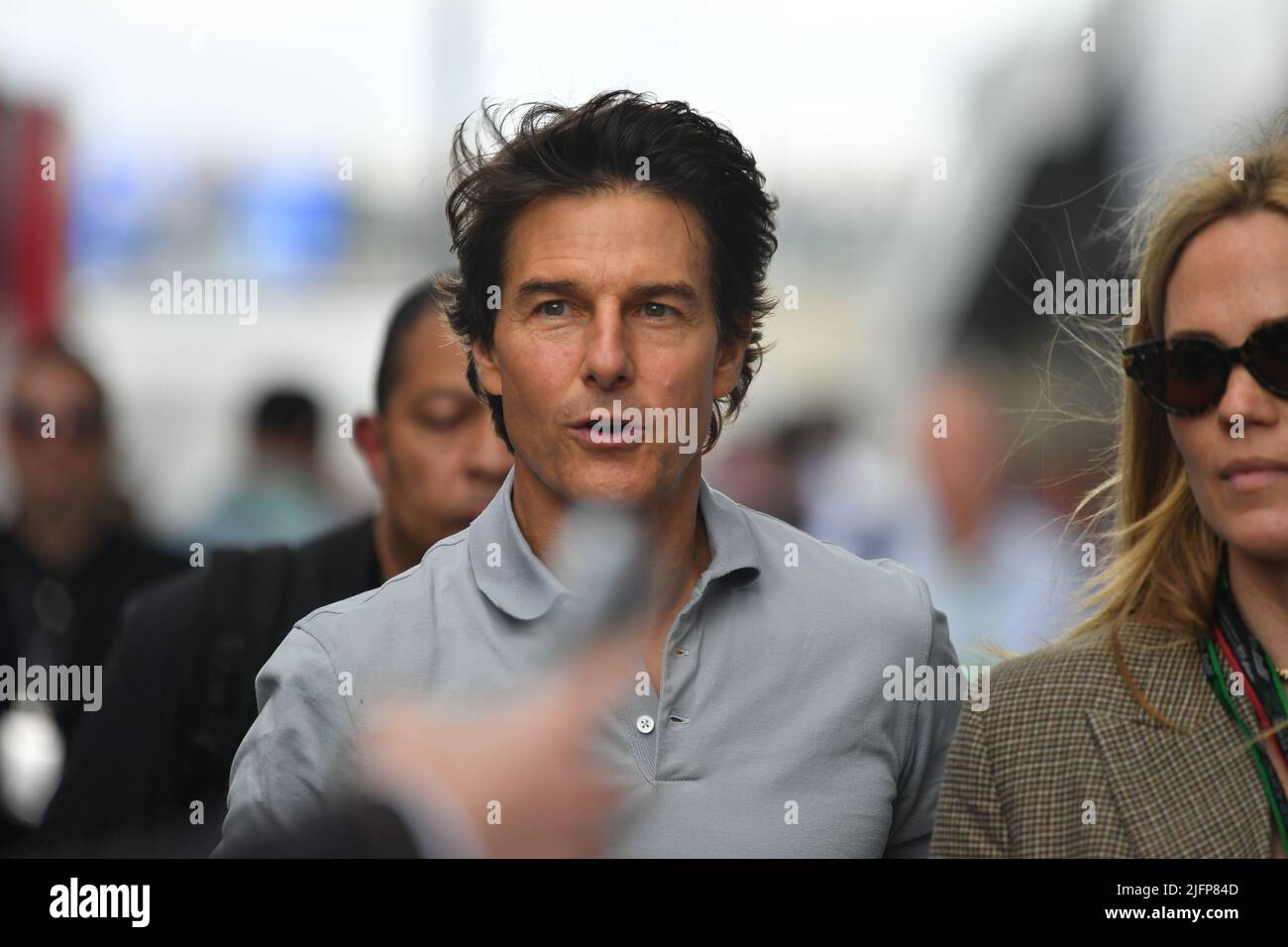Silverstone, Royaume-Uni. 03rd juillet 2022. SILVERSTONE, Angleterre, 03. JUILLET 2022; Tom CRUISE, acteur - Formule 1, GRAND Prix F1 BRITANNIQUE sur le circuit Silverstone - Formel 1 Grosser Preis von England, 03. JUILLET 2022 - image, photo et Copyright © Anthony STANLEY/ATP images (STANLEY Anthony/ATP/SPP) crédit: SPP Sport Press photo. /Alamy Live News Banque D'Images
