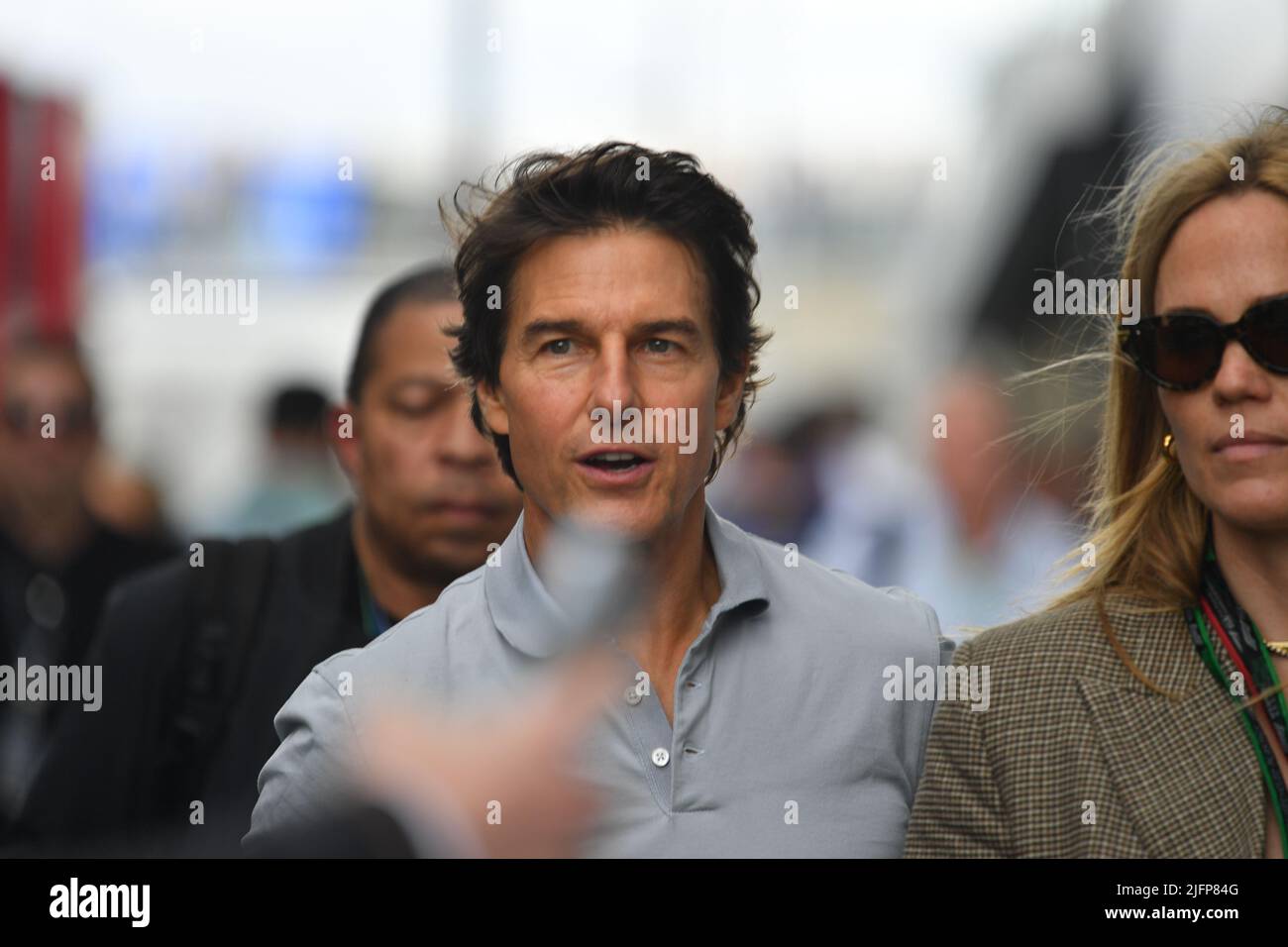 Silverstone, Royaume-Uni. 03rd juillet 2022. SILVERSTONE, Angleterre, 03. JUILLET 2022; Tom CRUISE, acteur - Formule 1, GRAND Prix F1 BRITANNIQUE sur le circuit Silverstone - Formel 1 Grosser Preis von England, 03. JUILLET 2022 - image, photo et Copyright © Anthony STANLEY/ATP images (STANLEY Anthony/ATP/SPP) crédit: SPP Sport Press photo. /Alamy Live News Banque D'Images