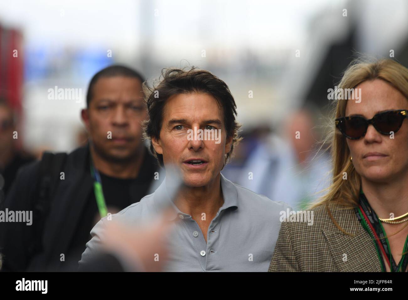 Silverstone, Royaume-Uni. 03rd juillet 2022. SILVERSTONE, Angleterre, 03. JUILLET 2022; Tom CRUISE, acteur - Formule 1, GRAND Prix F1 BRITANNIQUE sur le circuit Silverstone - Formel 1 Grosser Preis von England, 03. JUILLET 2022 - image, photo et Copyright © Anthony STANLEY/ATP images (STANLEY Anthony/ATP/SPP) crédit: SPP Sport Press photo. /Alamy Live News Banque D'Images