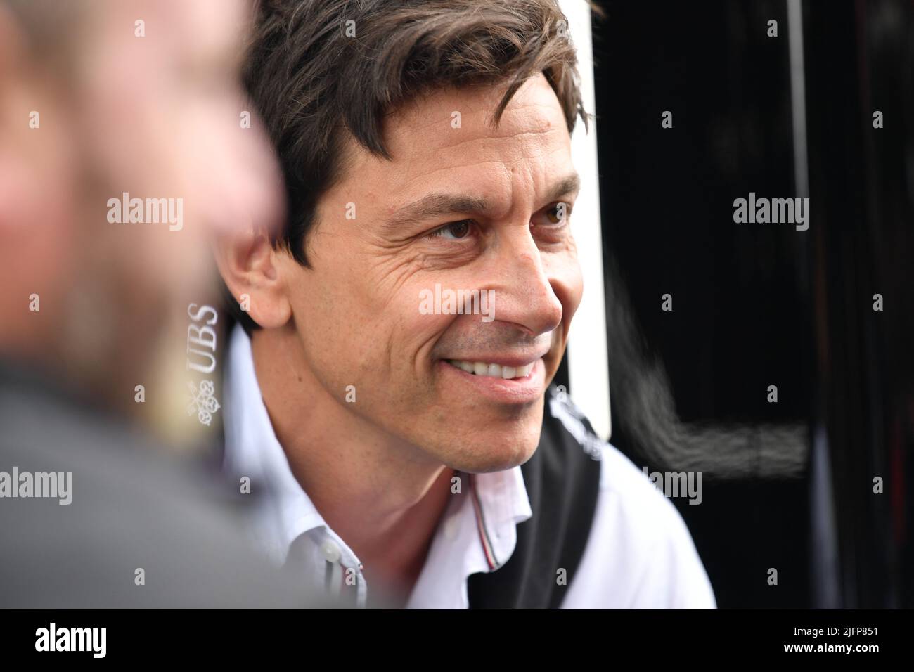 Silverstone, Royaume-Uni. 03rd juillet 2022. SILVERSTONE, Angleterre, 03. JUILLET 2022 ; Toto WOLFF, directeur général du Grand Prix Mercedes-Benz, Formule 1, GRAND Prix britannique F1 sur le circuit Silverstone - Formel 1 Grosser Preis von England, 03. JUILLET 2022 - image, photo et Copyright © Anthony STANLEY/ATP images (STANLEY Anthony/ATP/SPP) crédit: SPP Sport Press photo. /Alamy Live News Banque D'Images