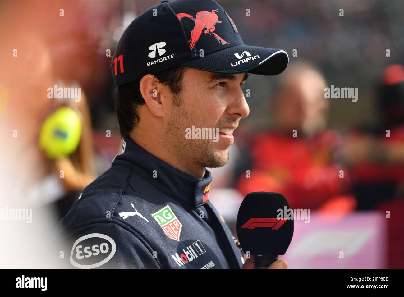 Silverstone, Royaume-Uni. 03rd juillet 2022. SILVERSTONE, Angleterre, 02. JUILLET 2022; #11. Sergio PEREZ Mendoza, MEX, Oracle Red Bull Racing après la course, finaliste, Silverstone course - Formel 1 Grosser Preis von England, 02. JUILLET 2022 - image, photo et Copyright © Anthony STANLEY/ATP images (STANLEY Anthony/ATP/SPP) crédit: SPP Sport Press photo. /Alamy Live News Banque D'Images