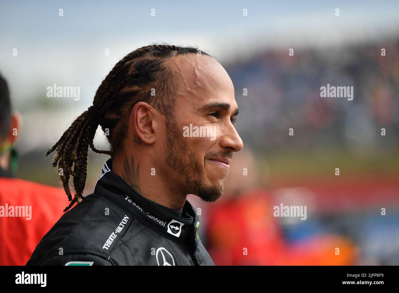 Silverstone, Royaume-Uni. 03rd juillet 2022. SILVERSTONE, Angleterre, 02. JUILLET 2022; #44, Lewis HAMILTON, GBR, Mercedes AMG F1 Team, Mercedes-AMG F1 W13 E Performance après la course, Silverstone course - Formel 1 Grosser Preis von England, 02. JUILLET 2022 - image, photo et Copyright © Anthony STANLEY/ATP images (STANLEY Anthony/ATP/SPP) crédit: SPP Sport Press photo. /Alamy Live News Banque D'Images