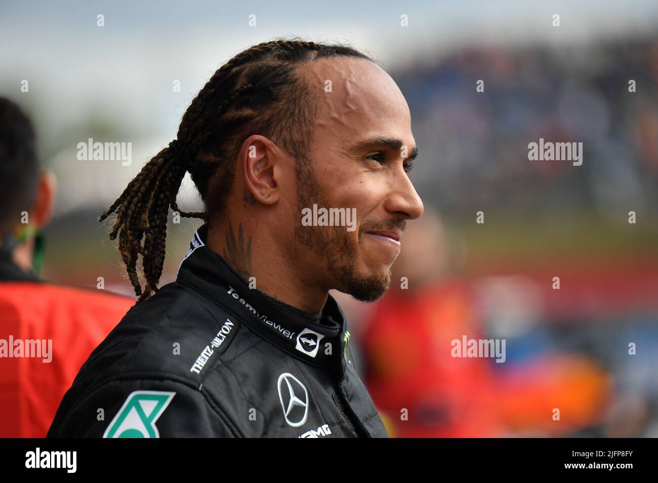 Silverstone, Royaume-Uni. 03rd juillet 2022. SILVERSTONE, Angleterre, 02. JUILLET 2022; #44, Lewis HAMILTON, GBR, Mercedes AMG F1 Team, Mercedes-AMG F1 W13 E Performance après la course, Silverstone course - Formel 1 Grosser Preis von England, 02. JUILLET 2022 - image, photo et Copyright © Anthony STANLEY/ATP images (STANLEY Anthony/ATP/SPP) crédit: SPP Sport Press photo. /Alamy Live News Banque D'Images