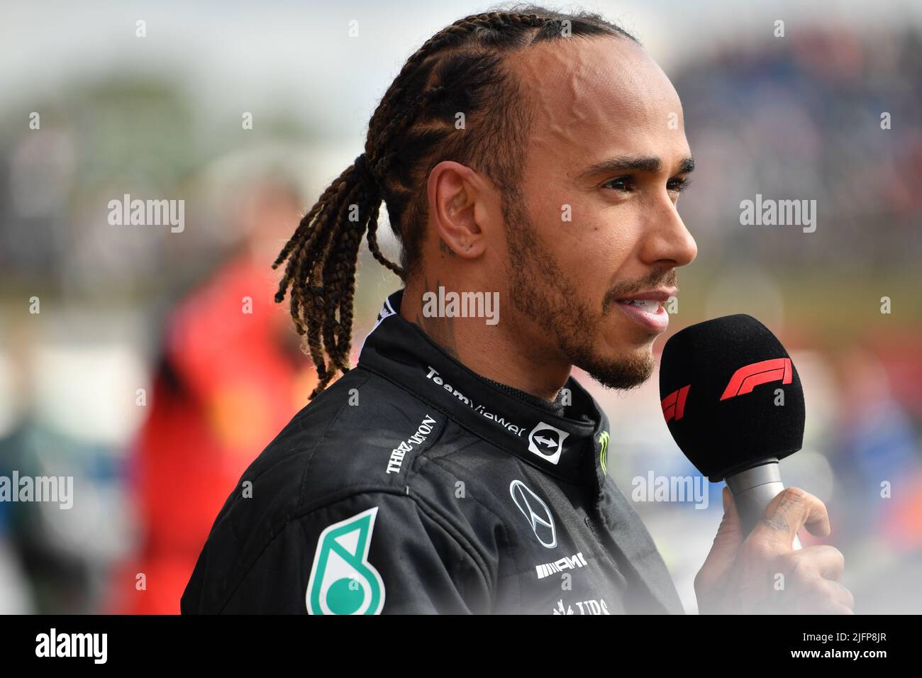 Silverstone, Royaume-Uni. 03rd juillet 2022. SILVERSTONE, Angleterre, 02. JUILLET 2022; #44, Lewis HAMILTON, GBR, Mercedes AMG F1 Team, Mercedes-AMG F1 W13 E Performance après la course, Silverstone course - Formel 1 Grosser Preis von England, 02. JUILLET 2022 - image, photo et Copyright © Anthony STANLEY/ATP images (STANLEY Anthony/ATP/SPP) crédit: SPP Sport Press photo. /Alamy Live News Banque D'Images