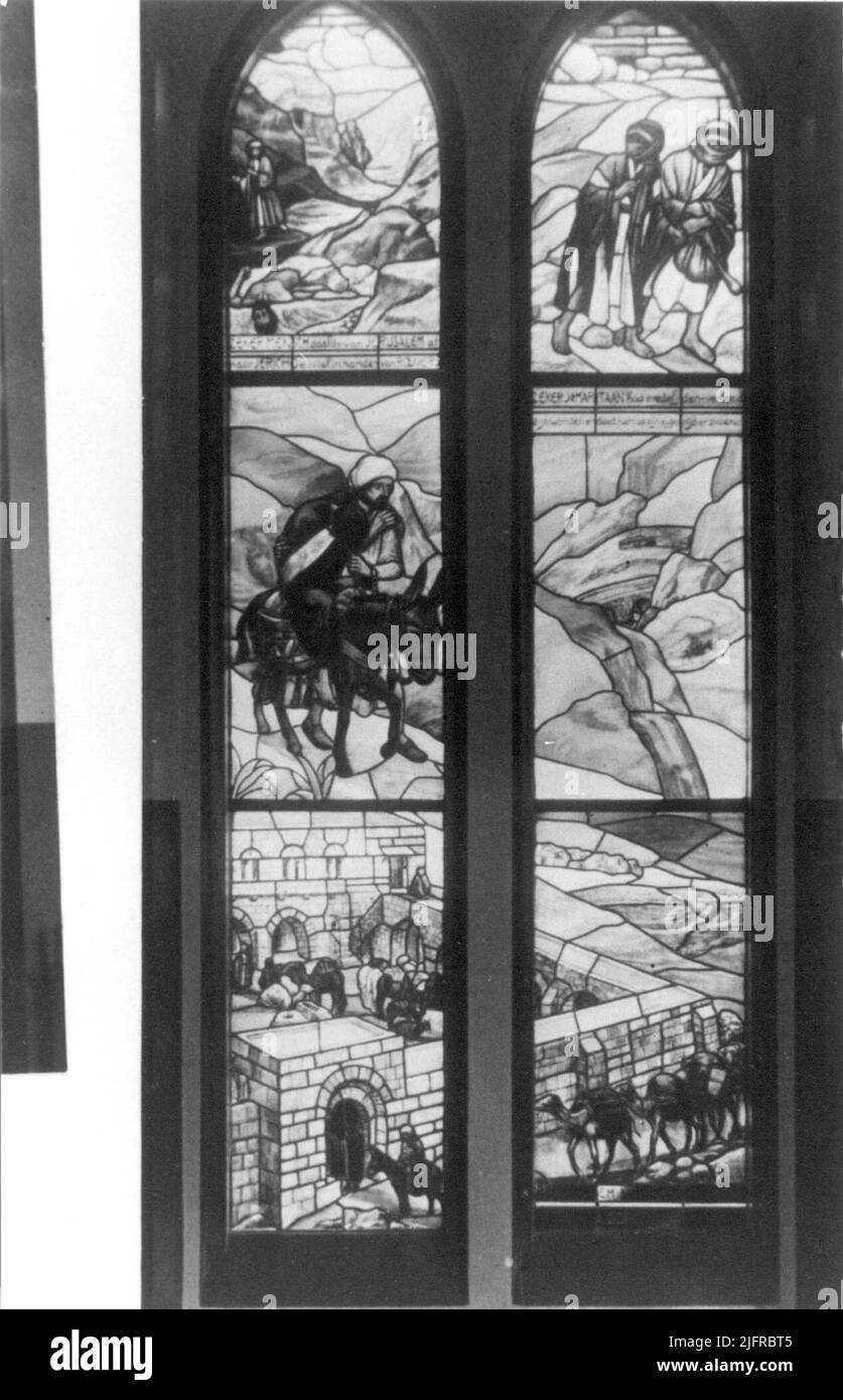 Vitraux dans la chapelle des frères de l'Immaculée conception Banque D'Images