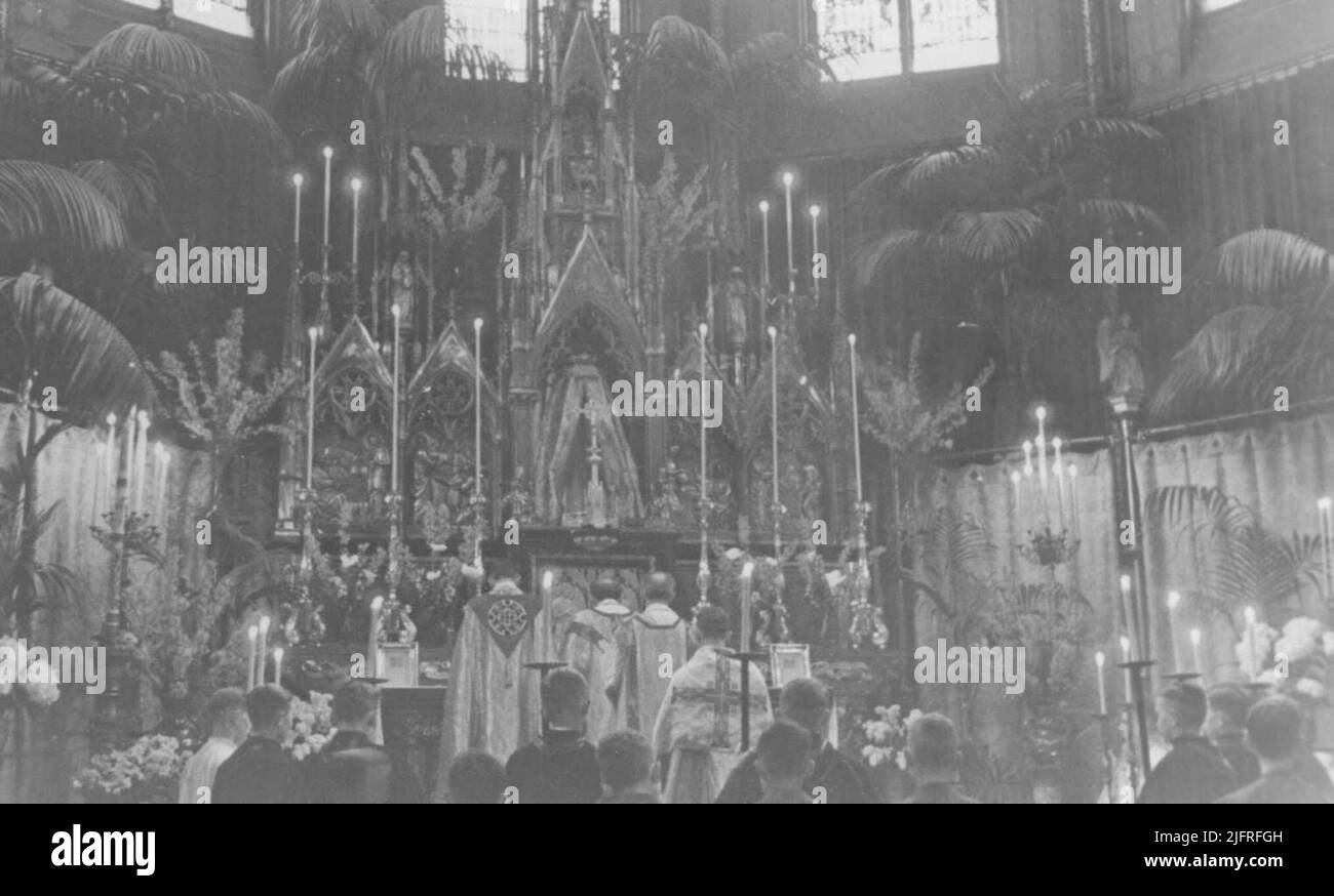L'intérieur de l'église Saint-Petrus-Canisius Banque D'Images