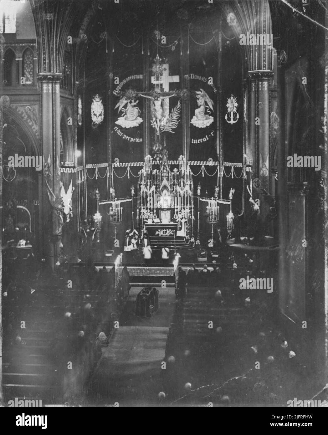 L'intérieur de l'église Saint-Petrus-Canisius Banque D'Images