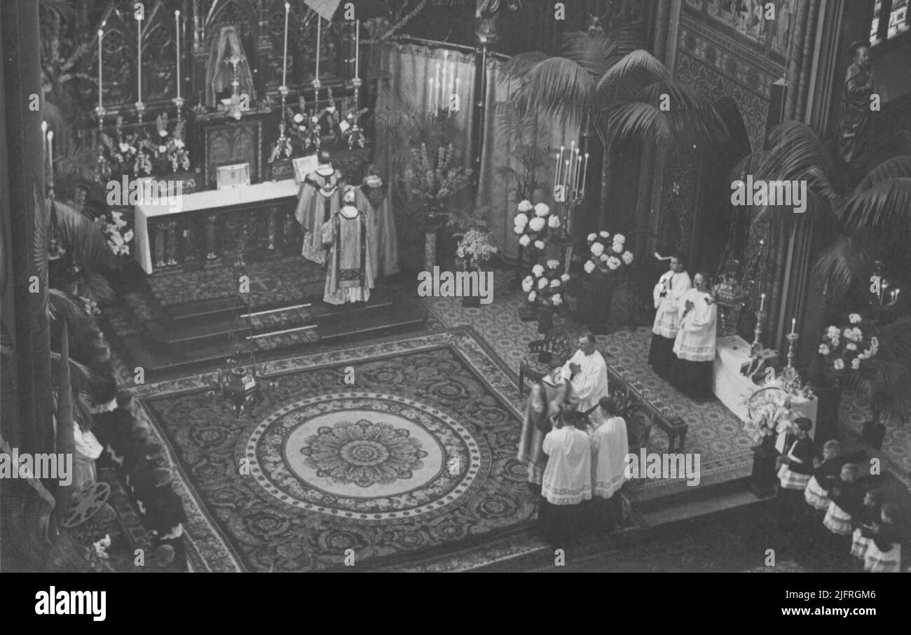L'intérieur de l'église Saint-Petrus-Canisius Banque D'Images