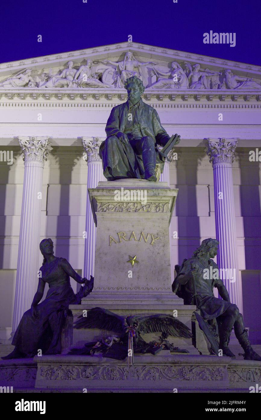 Hongrie, Budapest, Musée national, Janos Areny, poète, statue, Banque D'Images