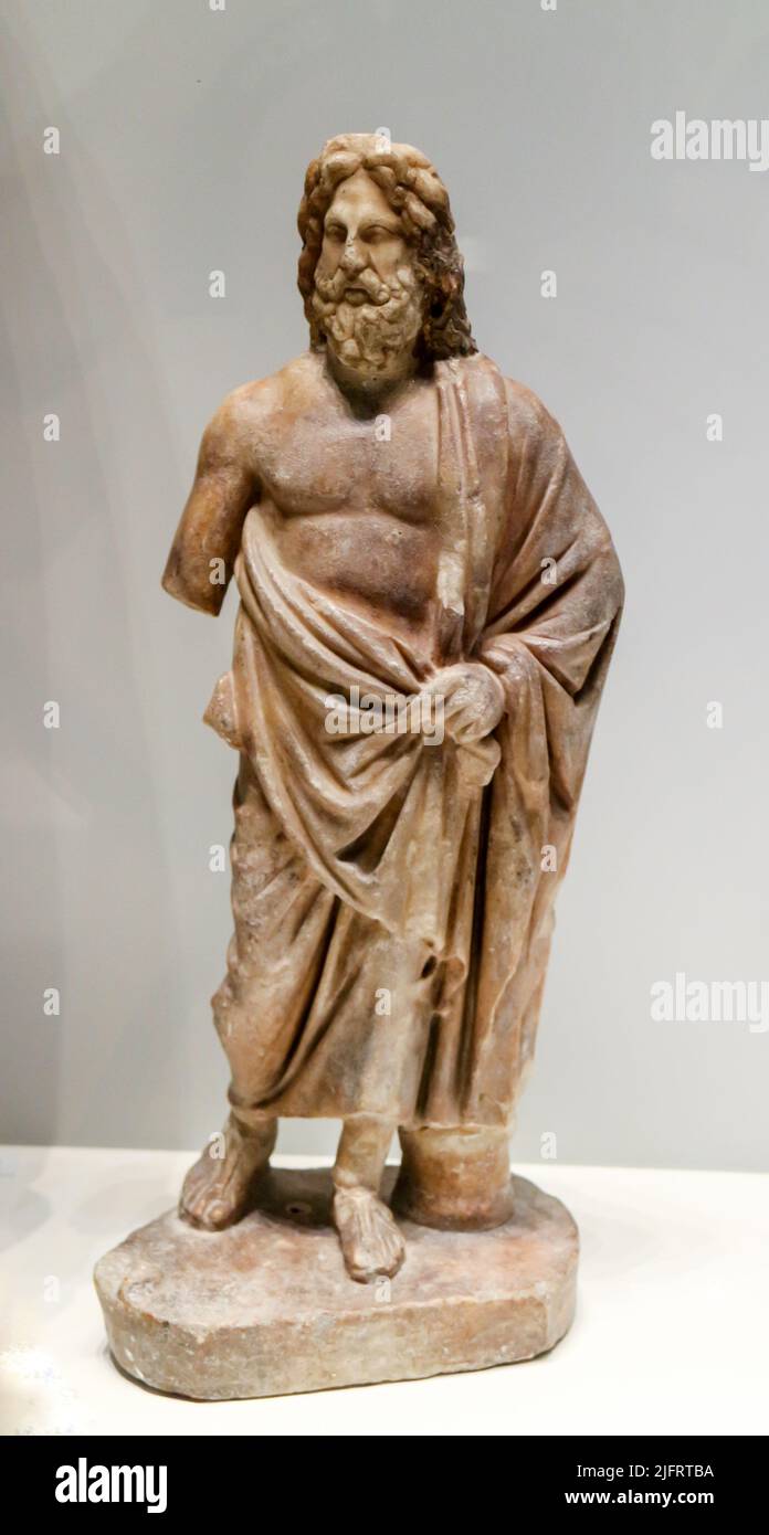 Musée d'Histoire de Marseille : ESCULAPE-ASCLÉPIUS-ASKLEPIOS dieu de la médecine,1st/2nd siècle AD,marbre Banque D'Images